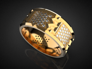 Bitcoin wedding ring R25 3D print model Modelo de impresión 3D