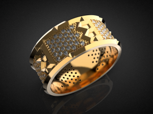 Bitcoin wedding ring R25 3D print model Modelo de impresión 3D