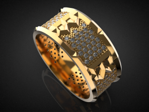 Bitcoin wedding ring R25 3D print model Modelo de impresión 3D