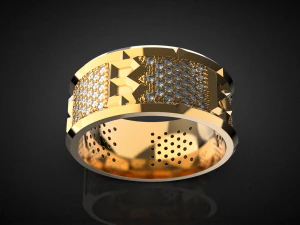 Bitcoin wedding ring R25 3D print model 3D Print Model