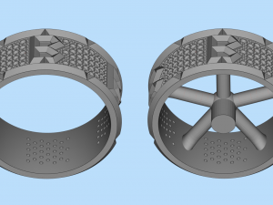 Bitcoin wedding ring R25 3D print model Modelo de impresión 3D