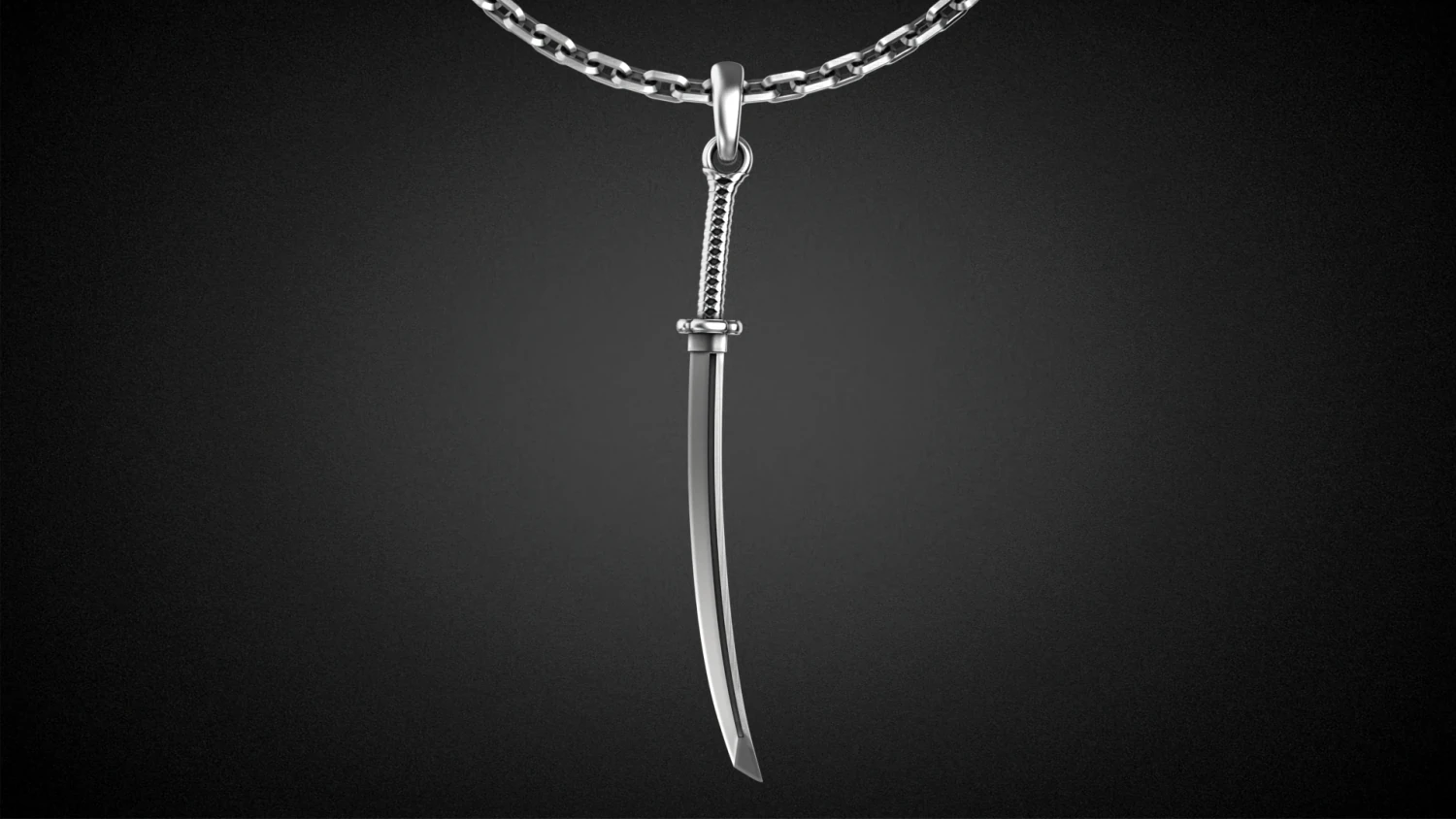 Gold Katana Pendant P19 3D print model 3D Print Model .c4d .max .obj .3ds .fbx .stl .blend 