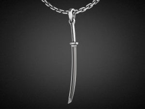 Gold Katana Pendant P19 3D print model 3D-printmodel
