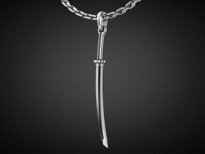 Gold Katana Pendant P19 3D print model 3D-printmodel