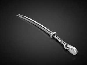 Gold Katana Pendant P19 3D print model 3D-printmodel