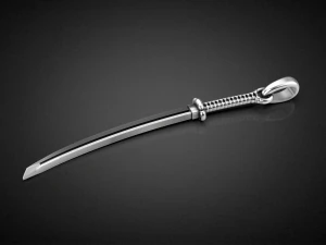 Gold Katana Pendant P19 3D print model 3D Print Model