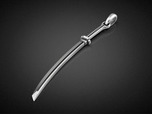 Gold Katana Pendant P19 3D print model 3D-printmodel