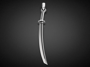 Gold Katana Pendant P19 3D print model 3D-printmodel