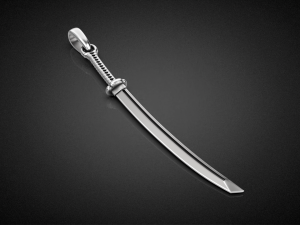 Gold Katana Pendant P19 3D print model 3D-printmodel