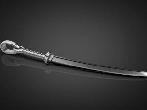 Gold Katana Pendant P19 3D print model 3D Print Model