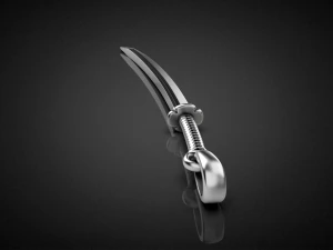 Gold Katana Pendant P19 3D print model 3D Print Model