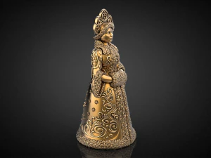 Snow Maiden Christmas Bell Figurine 3D print model 3D Print Model