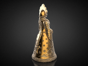 Snow Maiden Christmas Bell Figurine 3D print model Model do druku 3D