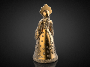 Snow Maiden Christmas Bell Figurine 3D print model Model do druku 3D