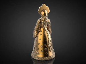 Snow Maiden Christmas Bell Figurine 3D print model 3D Print Model