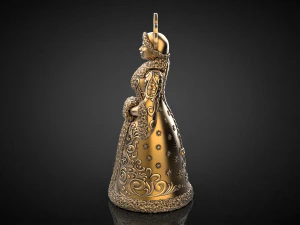 Snow Maiden Christmas Bell Figurine 3D print model 3D Print Model