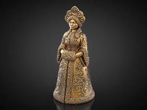 Snow Maiden Christmas Bell Figurine 3D print model 3D Print Model