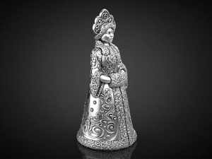 Snow Maiden Christmas Bell Figurine 3D print model Model do druku 3D