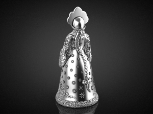 Snow Maiden Christmas Bell Figurine 3D print model Model do druku 3D