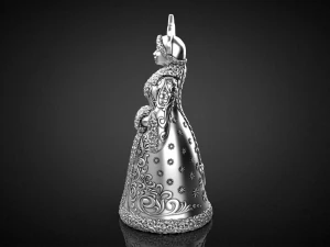 Snow Maiden Christmas Bell Figurine 3D print model 3D Print Model