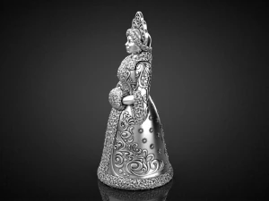 Snow Maiden Christmas Bell Figurine 3D print model 3D Print Model