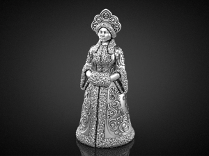 Snow Maiden Christmas Bell Figurine 3D print model Model do druku 3D