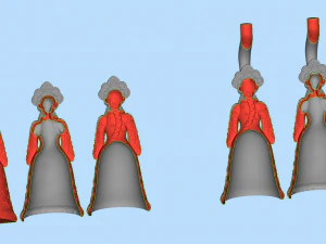 Snow Maiden Christmas Bell Figurine 3D print model 3D Print Model