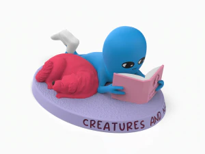 Criaturas e narrativas estranhas do planeta Figura F3 Modelo de impress&atilde;o 3D Modelo de Impressão 3D