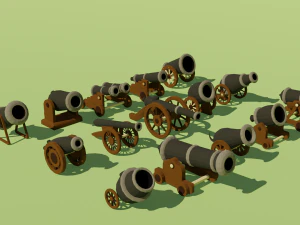 d&uuml;ş&uuml;k poli top paketi 3D Model