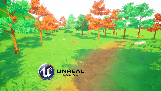 Stylized toon shader enviroment assets Model 3D .c4d .max .obj .3ds .fbx .stl .blend 
