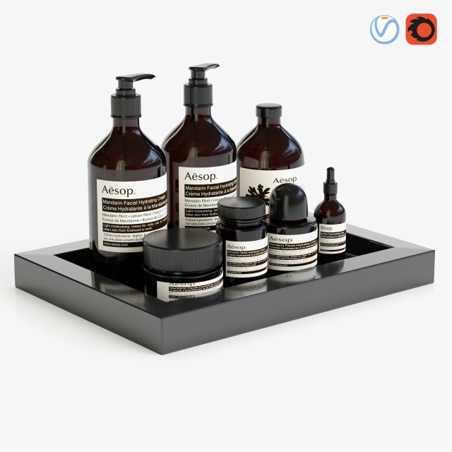 bathroom accessories 01 3D Model .c4d .max .obj .3ds .fbx .stl .blend