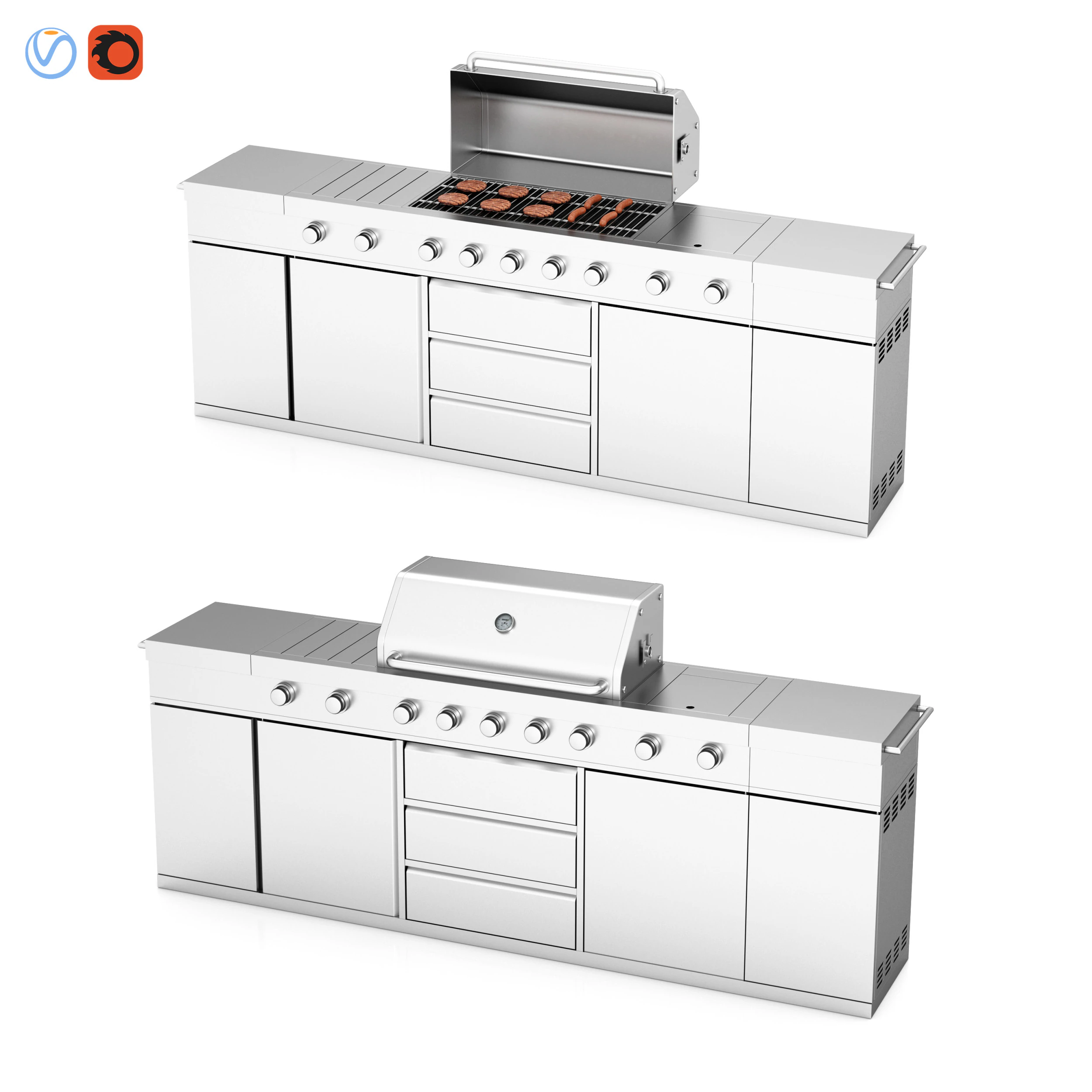 Barbecue 16 3D Model .c4d .max .obj .3ds .fbx .stl .blend