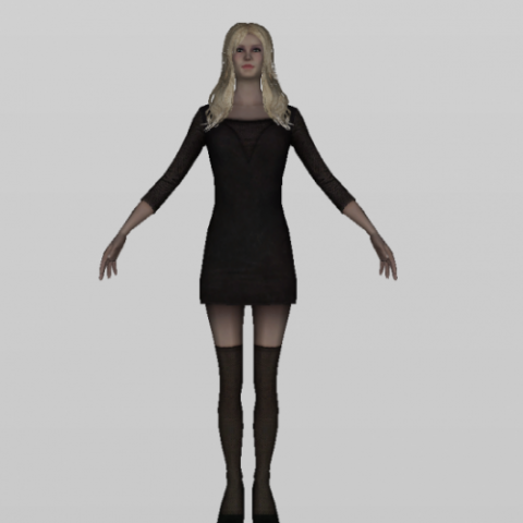 dancer girl character obj Modelo 3D .c4d .max .obj .3ds .fbx .stl .blend 