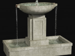 austin fountain by campania international 3D Model