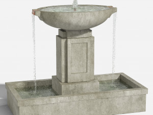 austin fountain by campania international Model 3D