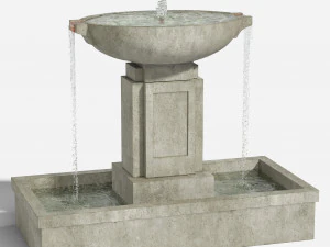 austin fountain by campania international 3D Model