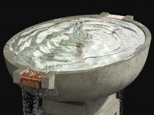 austin fountain by campania international Model 3D