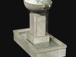 austin fountain by campania international Model 3D