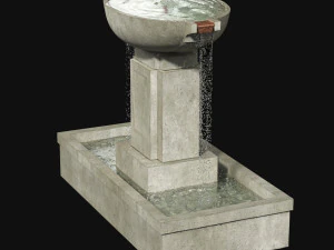 austin fountain by campania international 3D Model