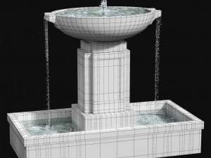 austin fountain by campania international 3D Model