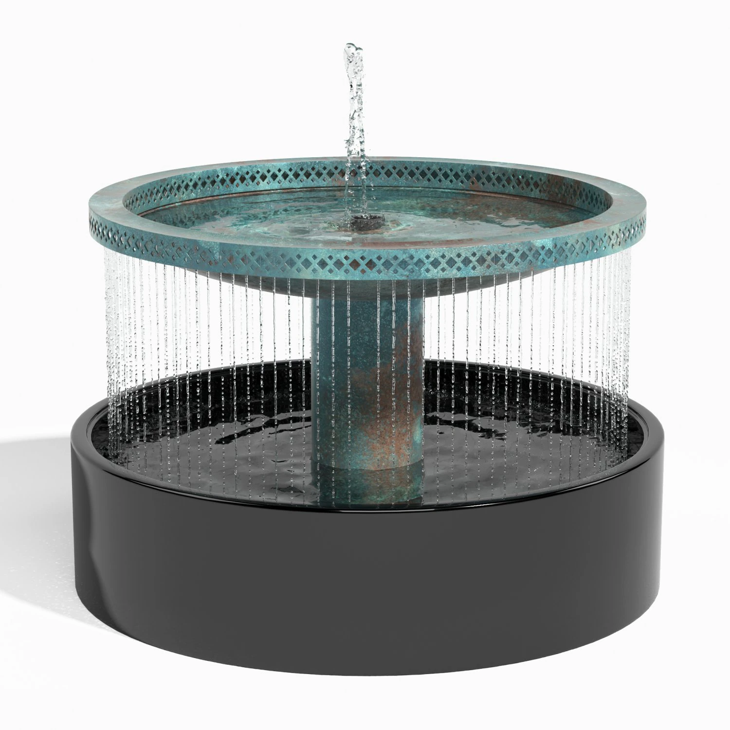 Fonte em Cascata Mimeo de David Harber Modelo 3D .c4d .max .obj .3ds .fbx .stl .blend 