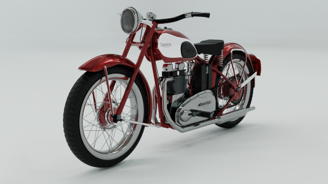 1948 triumph speed twin Model 3D .c4d .max .obj .3ds .fbx .stl .blend 
