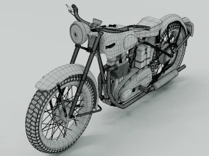 1948 triumph speed twin 3D Model