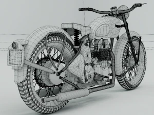 1948 triumph speed twin 3D Model