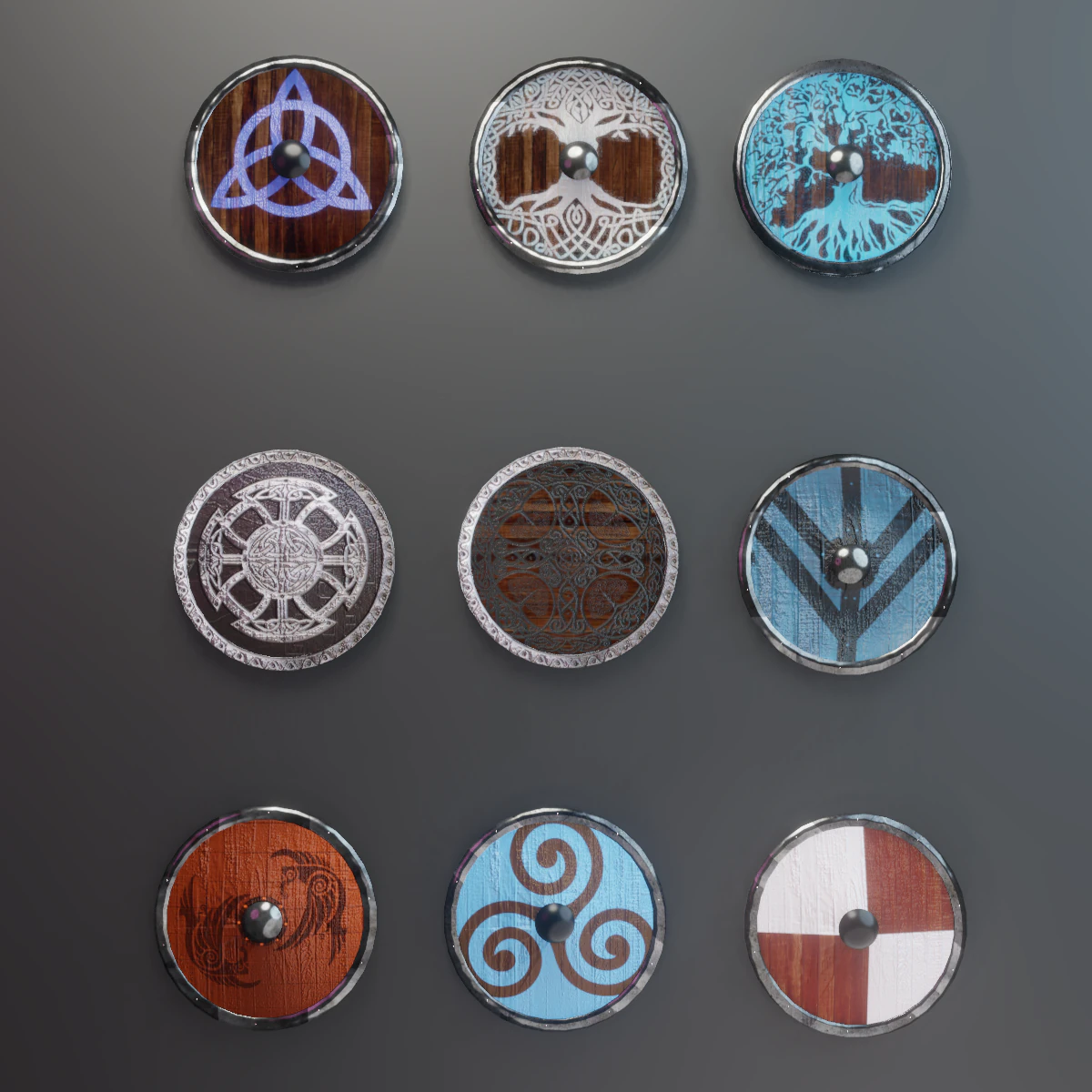 Escudos Modelo 3D .c4d .max .obj .3ds .fbx .stl .blend 