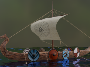 Boat Viking Modèle 3D