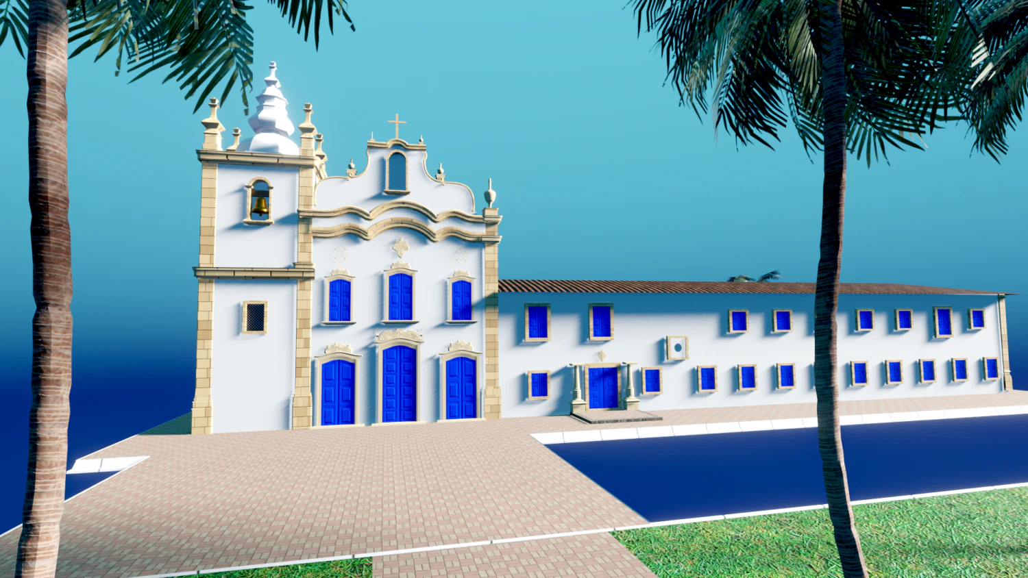 Convento Santo Alberto 3D Model .c4d .max .obj .3ds .fbx .stl .blend 