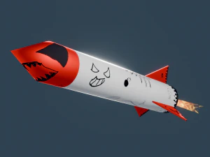 Stylizowany pocisk Model 3D