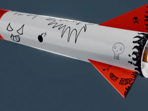 Stylized missile 3D Model