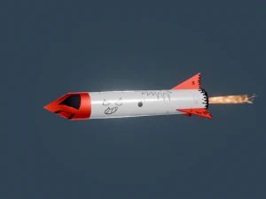 Stylized missile 3D Model